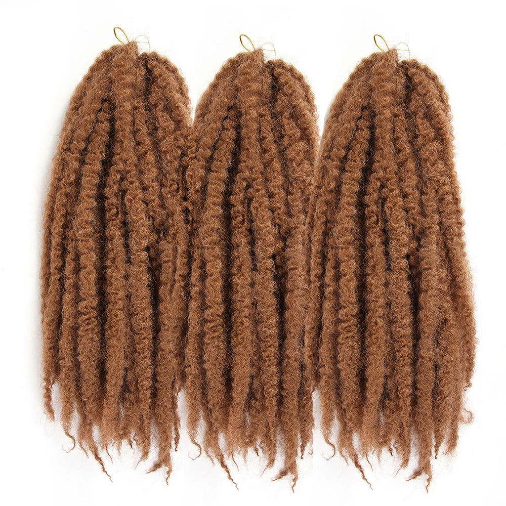 X-TRESS Long Synthetic Afro Dreadlocks Braids Marley Kinky Curly Brown Crochet Braids Hair Bundles Wholesale Faux Locs Hair MegaBDM