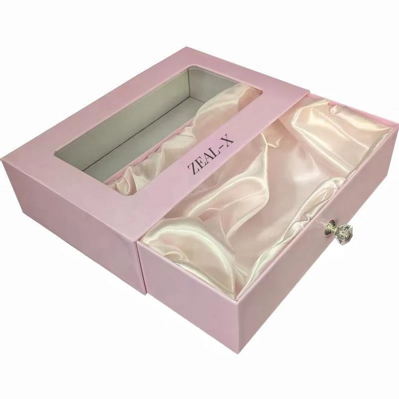 2025 Custom New Fashion Recyclable Paper Box with Satin Insert Custom Drawer Box Packaging Luxury Perfume Box for Skincare