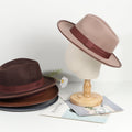 Fashion Design Wholesale Wool Felt Fedora Hats for Women Fall Cowboy Dress Style Wide Brim Floppy Hats