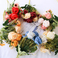 Faux Artificial Flowers Bridal Shower Wedding Centerpiece Small Flower Bouquet Rose Flower for Wedding Decoration