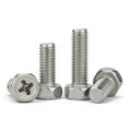 Manufacturer 304 316 Stainless Steel M3 - M8 Cross Recessed Hexagon Bolts With Indentation