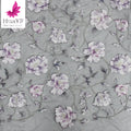 HY2730-4 New Design 3d Floral Fabric Wedding Bridal Tulle Embroidery Beaded Fabric