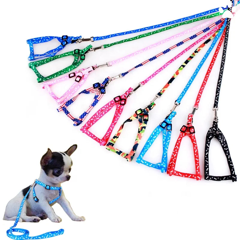 Adjustable Pet Harness Leashes Puppy Collar for Small Dogs Harness Pet Designer Dog Harness Leash Wholesale Dog Accessories
