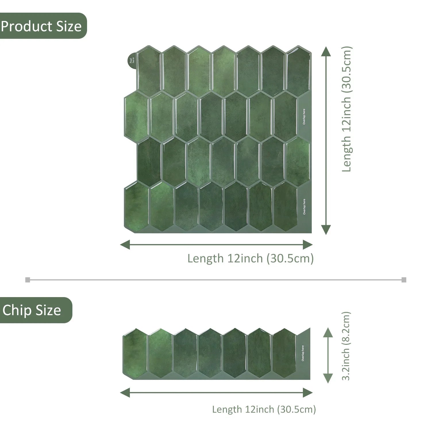 Irini OEM Geometric Modern Waterproof Moisture-Proof Peel and Stick Wall Tile for Kitchen Backsplash 12x12