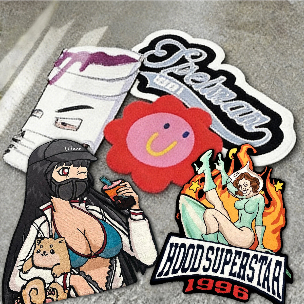 Handmade Logo Carpet Tufted Anime Carpets Custom Rugs With Logo Hypebeast Luxury Character Rugs Custom Carpets Rugs