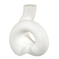 Handmade White Ceramic Irregular Flower Vase Live Plant Holder Indoor Outdoor Christmas Modern Design Self-Watering Drainage