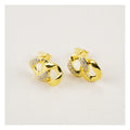 Woman Earring Mobius 18K Gold Plated S925 Sterling Silver Female Stud Fine Dangle Stud Earrings