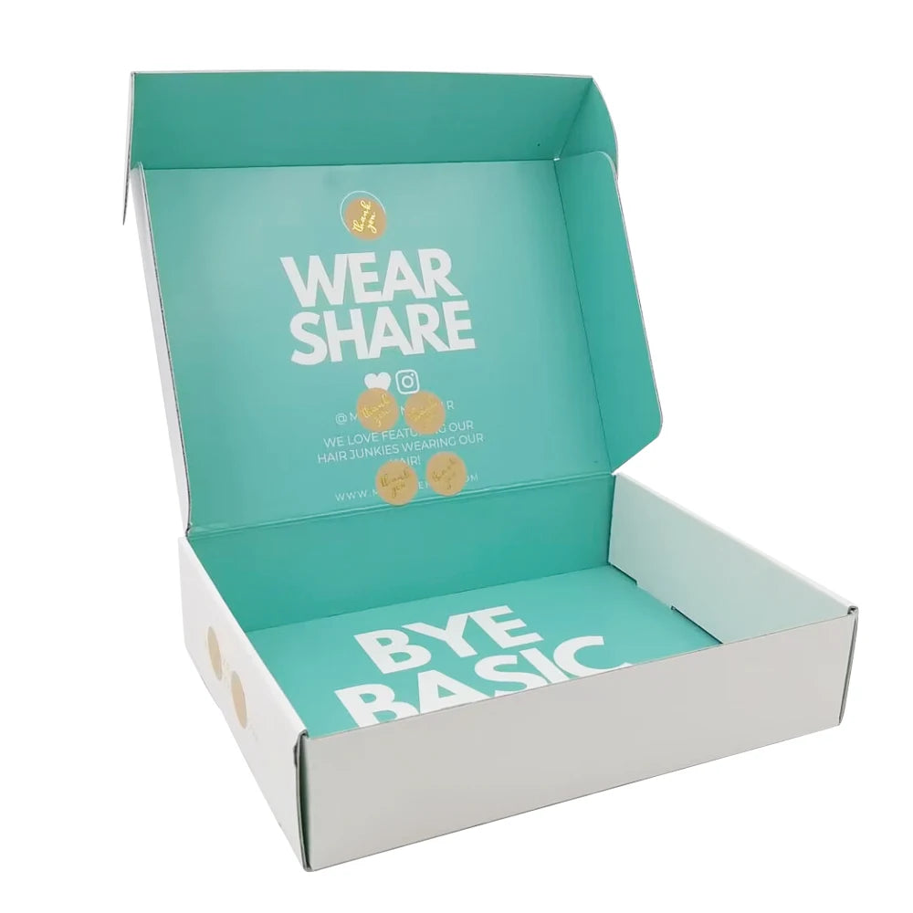 Custom Print Logo Shoes & Clothing Packaging T-Shirt Corrugated  Box Tshirt Box T-Shirt Packaging