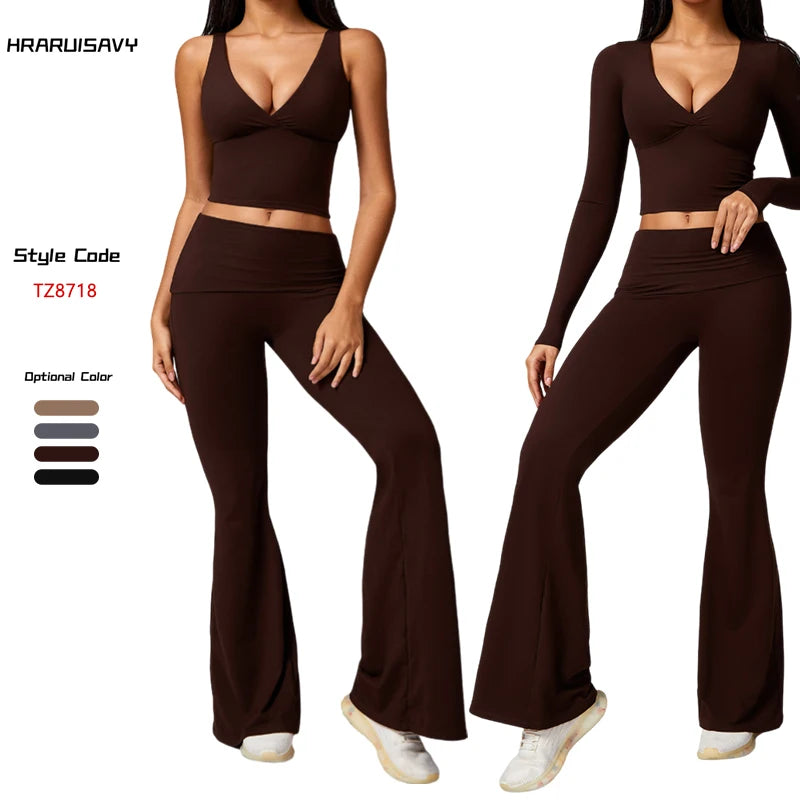 High Quality Sexy Solid Breathable Quick Dry Tight Women's Gym Fitness Yoga Active Wear Set