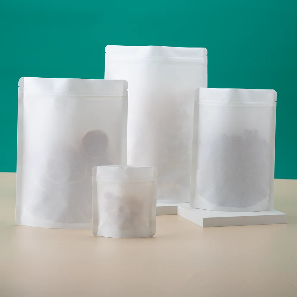 Biodegradable Stand Pouch Food Packaging Mylar Zipper Ziplock Bag for Nuts and Snacks Aluminum Foil Plastic Shopping