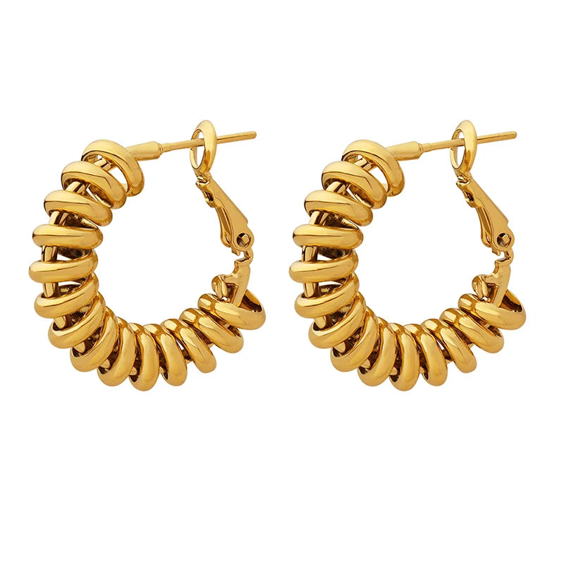Temperament Versatile Spring Earrings Unique Personality Copper Luxury Earrings