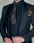 2025 New Men Suit Italian Design Custom Made Black Smoking Tuxedo Jacket 3 Pieces Blazzer for Men Groom Terno Suits for Best Man