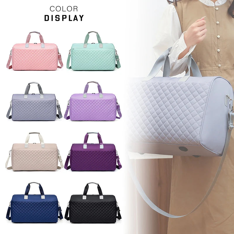 2024 Cylindrical High Quality Nylon Fashion Zipper Unisex Large Capacity Portable Travel Duffel Bag