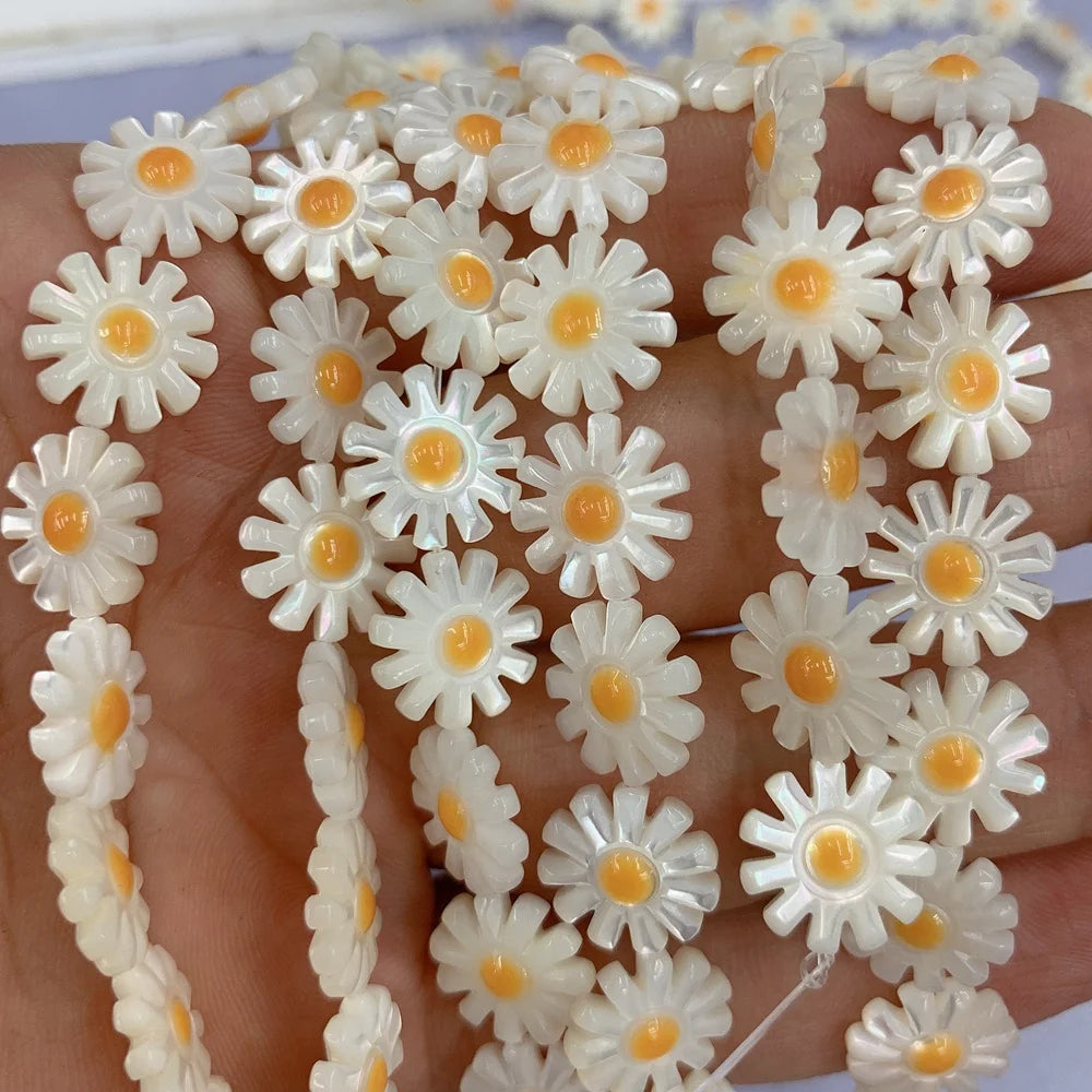Natural Sea Shell Little Daisy Beads for Jewelry Making Fashion DIY Necklace Bracelets Earrings Accessories