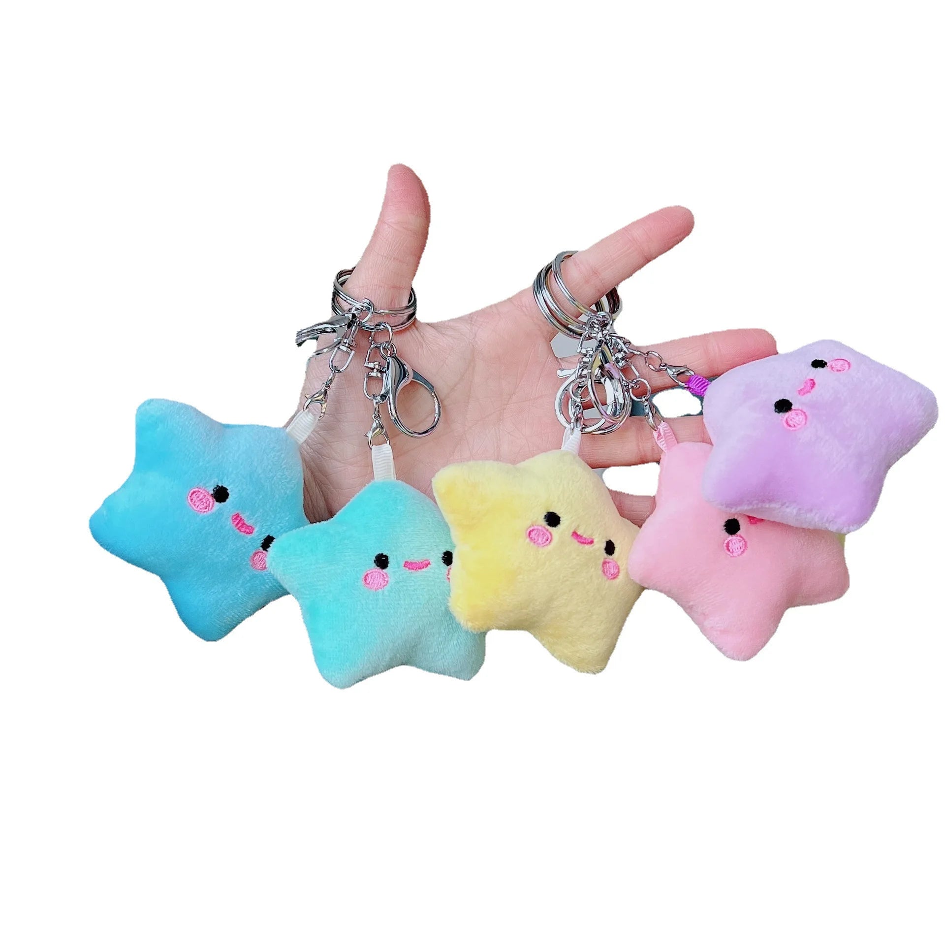 Wholesale Little Star Plush Keychain Bag Star Shaped Keychain Plush Cuddly Plush Star Keychain