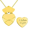 Engravable Memorial Accessories Simple Openable Necklace Collarbone Chain Romantic Heart Pendant Necklace for Women