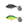 WEIHE 35mm 7g 5 Colors Artificial Metal VIB Fishing Lure With Spinner Treble Hook 3D Lure Eyes for Freshwater Saltwater