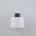 Classic Matte White Round Scent Diffuser Refillable Perfume Reed Diffuser Glass Jar Bottle