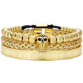 Wholesale Hot Handmade Men's Micro Pave CZ Skeleton Skull Roman Numeral Bracelet Gold Stainless Steel Bangle Hemp Rope Zircon