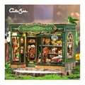 CuteBee 2025 New Design CWGB403 Book Nook Garden House 3D Wooden Puzzle Wooden Book Nook Miniature House Craft Kits for Adults