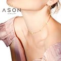 Ason High Quality Exquisite Stainless Steel Necklace Prevent Allergy Round Pendant Necklace for Women