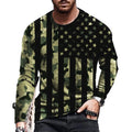 Men's Multi-Color Plus Size 3D Digital Printing O-Neck Long Sleeve T-Shirt Custom Logo Anti-Pilling Over-sized Short Big Tall
