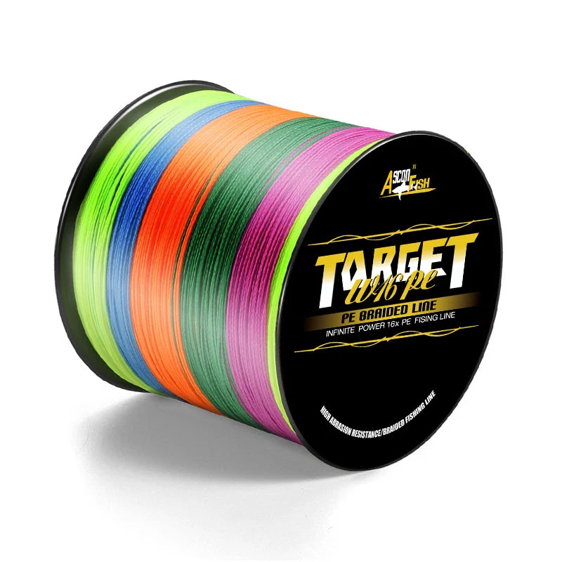 Super Strong Tippet Saltwater Freshwater 16 Strands 1000m Hollow Core Multifilament Line Tuna PE Braided Fishing Line