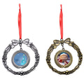 Qualisub Sublimation Metal Christmas Ornaments Blanks Double Sided Printing Metal Car Hanger for Sublimation