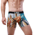 Wholesale Men's Polyester Underwear Digital Printing Cartoon Pattern Polyester Man Boxer U Convex Bag