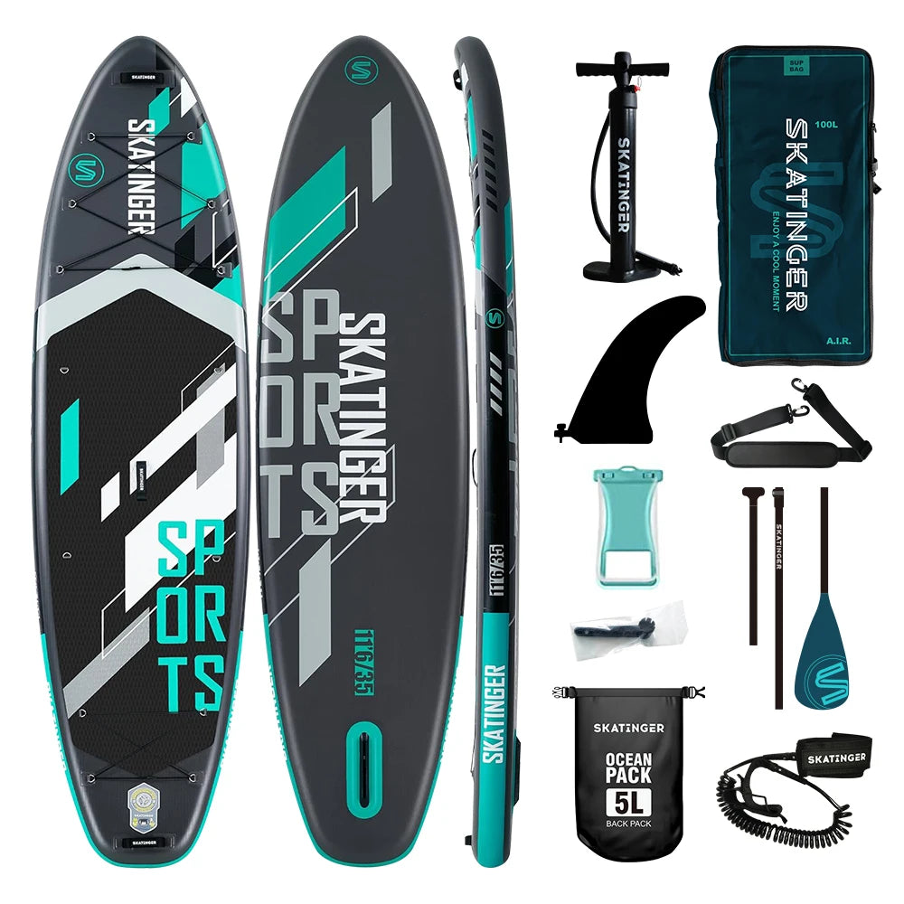 For Super Wider Yoga Inflatable Stand up Paddle Board with Seat Drop Stitch Material Portable & Eco-Friendly