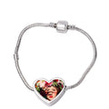 New Design Custom Heart Shape Bracelet Blank DIY Sublimation Alloy Jewelry