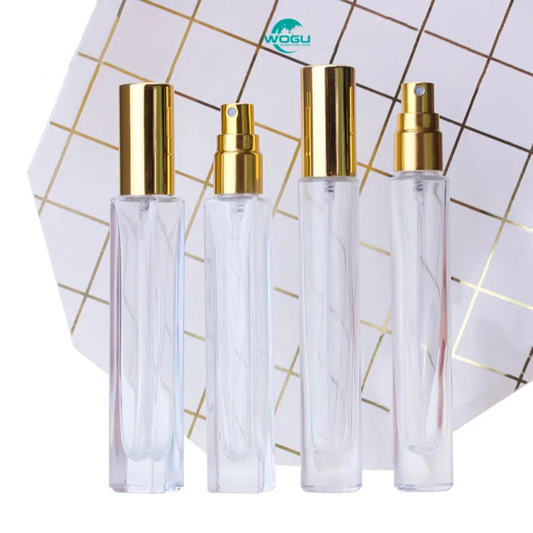 10ml Round Rectangle Glass Spray Perfume Bottle 1/3oz Empty Fine Mist Perfume Atomizer Cosmetic Packaging