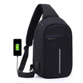 Outdoor Fashion Waterproof Men Chest Bag USB Sling Bags for Men Single Shoulder Crossbody Bag