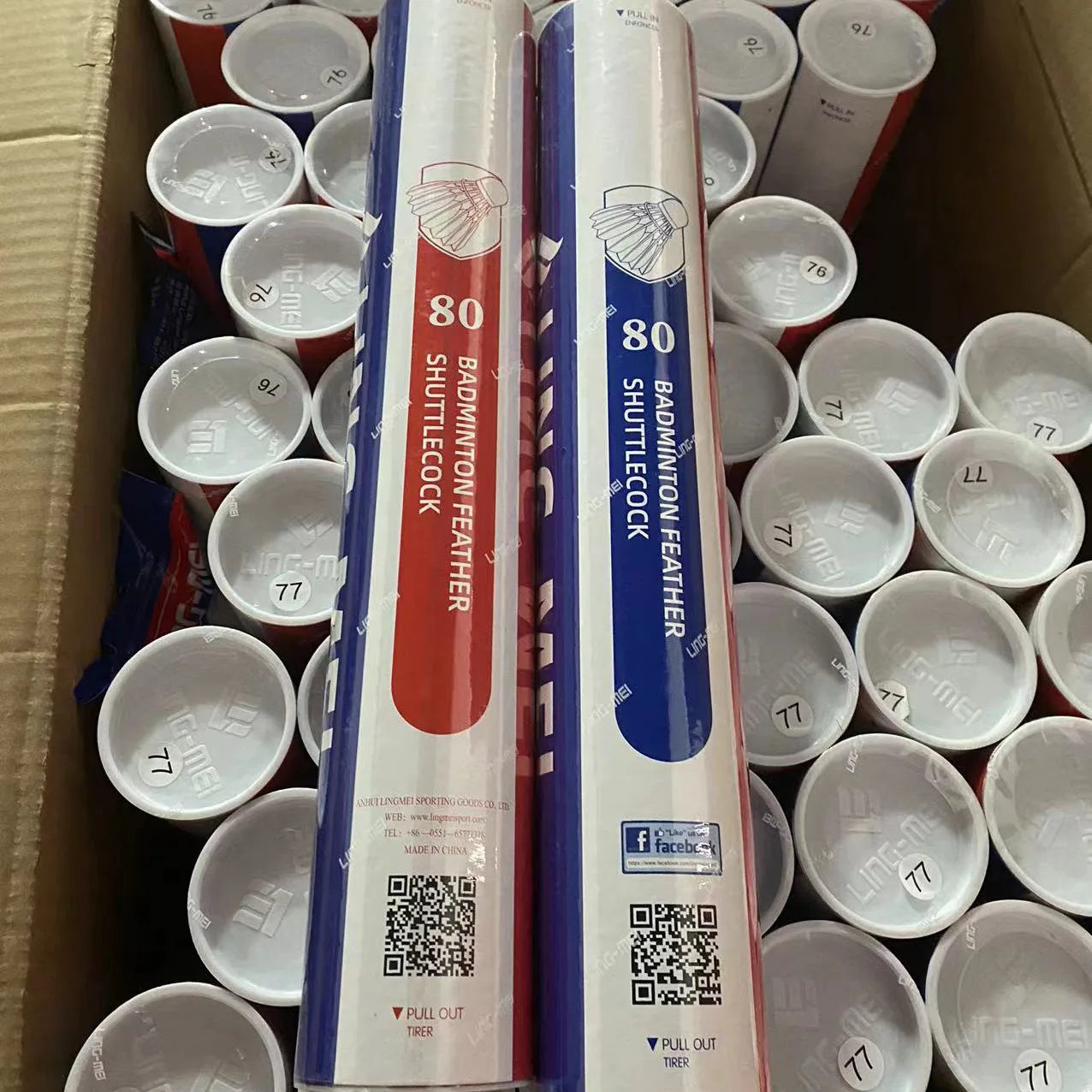 Shuttlecock Factory Price Lingmei 80 Badminton Feather Shuttlecock for Tournament