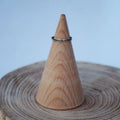 60x30mm Wood Cone Shape Block Beech Wooden Cone Creative Ring Holder