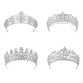 Mixed Styles Queen Crowns Zirconia Tiaras Woman Zircon Hair Jewelry Tiara Princess Diadem for Pageant Party Wedding Accessories