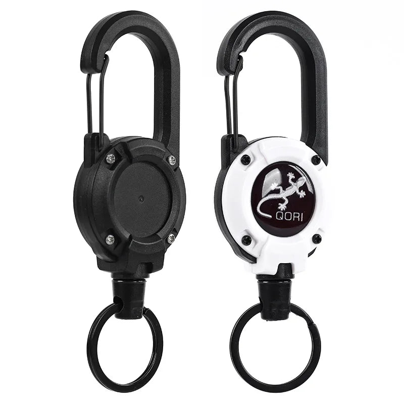 Durable Custom Carabiner Retractable Keychain ID Badge Reel Multi-Functional Bottle Holder for Outdoor Sports Customized Logo