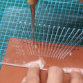 Diamond Chopping Distance Adjustment Ruler Transparent France Chisel Positioning Correction Manual Leather Auxiliary Hole Ruler