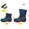 Free Sample Unisex Waterproof PVC Safety Rain Boots for Mining Machinery  Low Cut with Steel Toe Midsole Breathable for Working