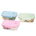 Wholesale New Design 1040ml 2 Grids Borosilicate Glass Keep Warm Lunch Boxes Bento Lunch Box With Airtight Lid