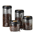 Transparent Coffee Jar Vacuumed Food Grade sealed Jar Kitchen Creative Glass Jar Storage Coffee Dry Food