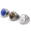 Wholesale Stainless Steel Rings Inlaid With Natural Stones Daily Matching With Minimalist Geometric Shaped Rings