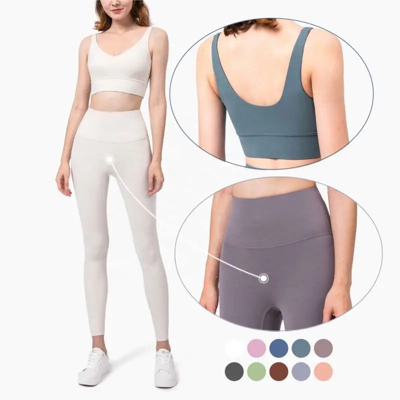 Women 2 Pieces Gym Fitness Sets Sports Bra Legging Workout Clothing Fitness Yoga Wear