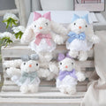 Stuffed Animals Fluffy Bunny Keychain Cute Soft Plush Toys Bow Rabbit Keychain Peluches Doll Girls Child Birthday Christmas Gift