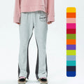 Flared Puff Printing Sweatpants Men Custom Wholesale Cotton/Polyester Top Quality Luxury Casual Running Color Block Jogger Pants