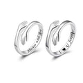 Hanpai Hot Sale Creative Open Adjustable Ring Maniquine Hand Ring Couple with Letter Wholesale love Hug Ring