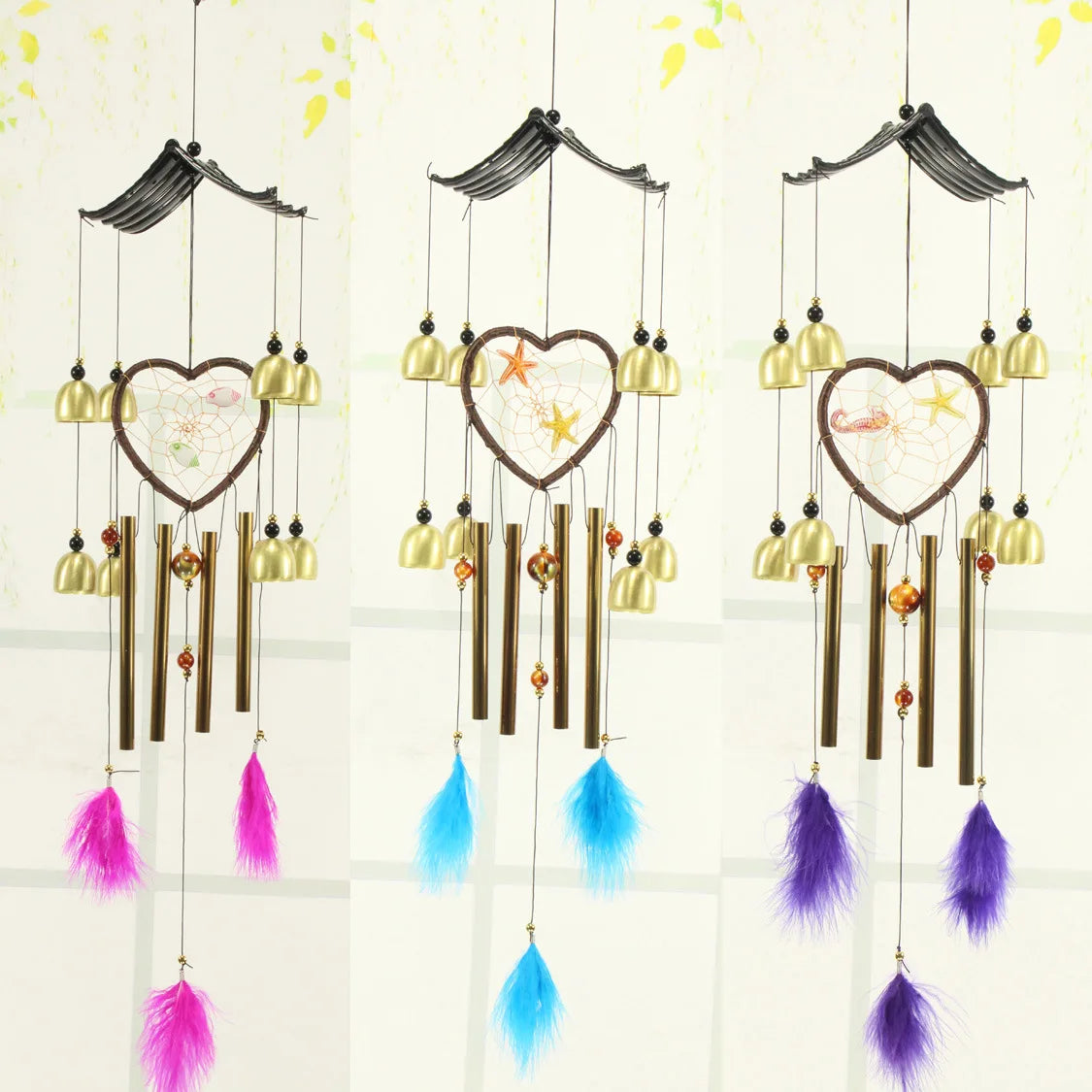 Factory Price Metal Tubes Wind Chime Garden Door Windows Wall Hanging Ornament Wind Bells Home Decoration Dream Catcher