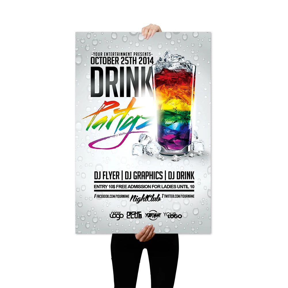 Custom Wholesale Blacklight Advertising A0 A2 Size Waterproof Big Size Adhesive Digital Wall Poster Printing for Promotion