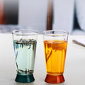Logo Custom Margarita Cocktail Cup With Logo Custom Colored Bottom Glass Tumbler