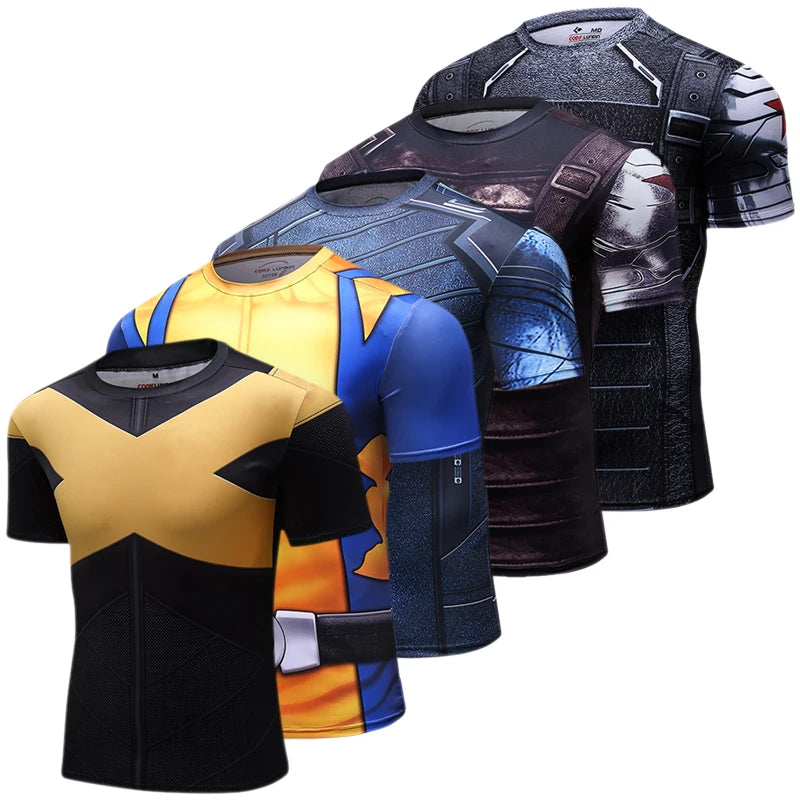 Cody Lundin Men's Compression Sportswear Custom Sublimated Printed Superhero T Shirt